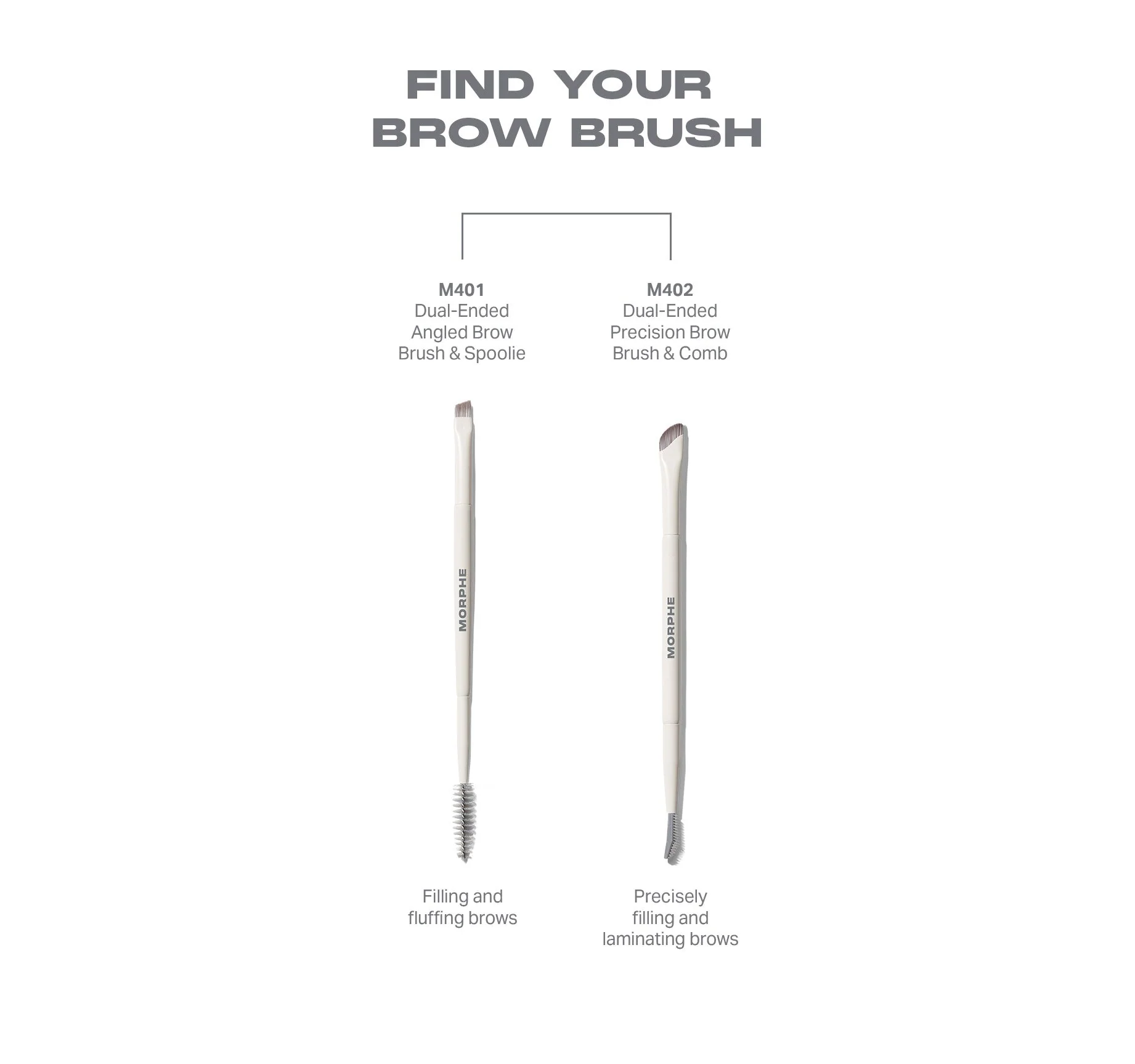 M401 Dual-Ended Angled Brow Brush & Spoolie - Image 5